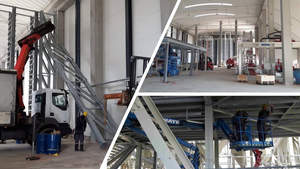 Industriemontage_Fertigungsanlagenbau fertigungsanlagenbau mit maschinen in halle